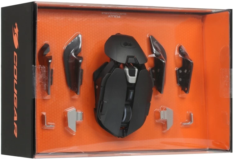 Мышь Cougar, DualBlader, PMW3389, Игровая, Оптическая 16000 dpi, 12 кнопок, Проводная 1,8, USB, Чёрная