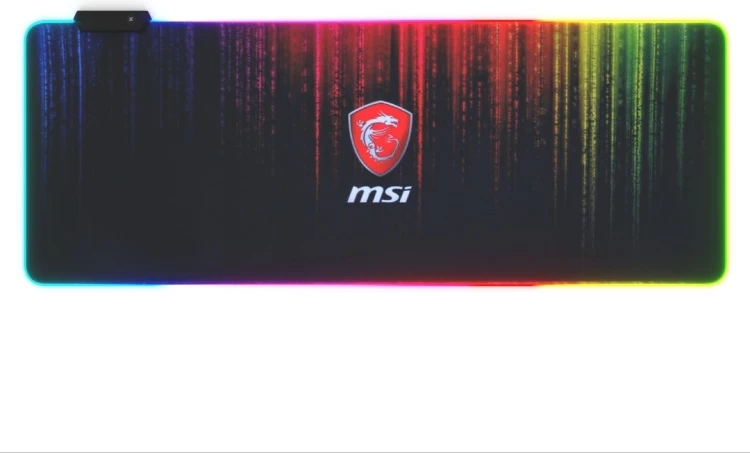 Коврик игровой LED 80*30*0.4 MSI Colors, RGB-окантовка, USB
