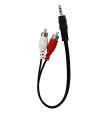 Аудиокабель Cablexpert CCA-458/0.2, Черный ,Cable Audio, 3.5mm/m - 2xRCA/m, 0.2m, black