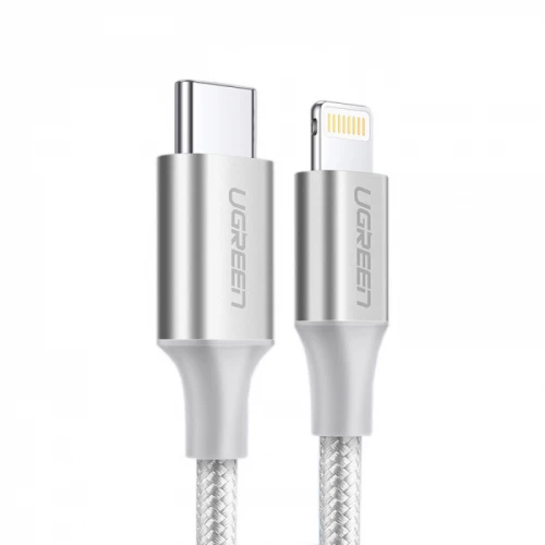 Кабель Partner USB2.0, USB type-C - lightning, 1м, серый