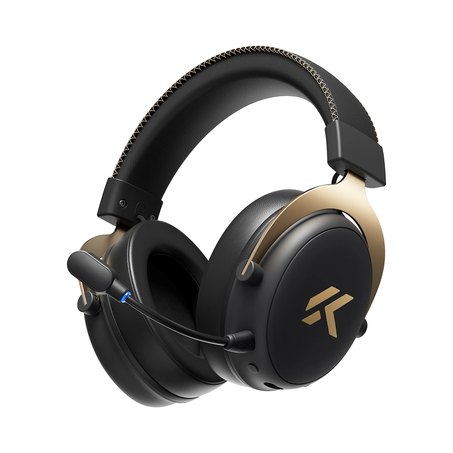 Наушники с микрофоном MCHOSE V9 Pro 2, 7.1 Surround, 53mm Drivers, 2.4/BT/USB, 2000mAh, BLACK-GOLD