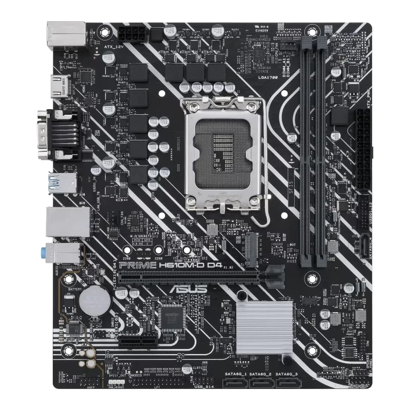 Мат.плата ASUS PRIME H610M-D D4, LGA1700 2xDDR4 4xSATA3 M.2 D-Sub HDMI mATX Мат.плата ASUS PRIME H610M-D D4, LGA1700 2xDDR4 4xSATA3 M.2 D-Sub HDMI mATX