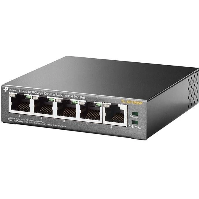 Коммутатор PoE  5-портовый Tp-Link TL-SF1005LP <5-port 10/100M (Порт1- Порт4 PoE IEEE 802.3af/at), б
