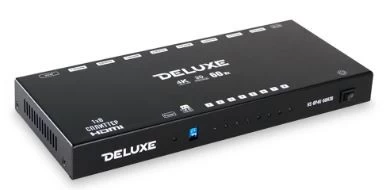 Сплитер HDMI, DELUXE, HS8P4K60H3D, 4К, Поддержка 3D, 1х8 port, 60Гц, 3 Вт, Чёрный, Цветная кор