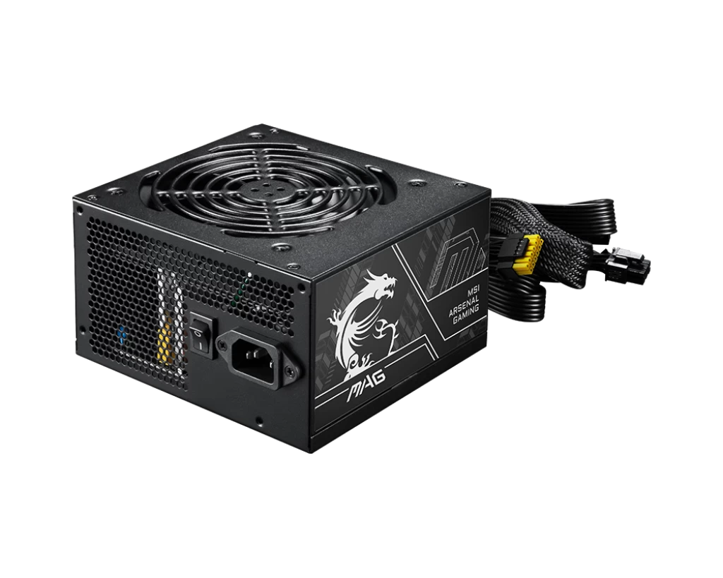 Блок питания MSI 750W, MAG A750BN PCIE5 II, Non Modular, ATX, 80+ BRONZE, >85%, Fan 120mm, Черный