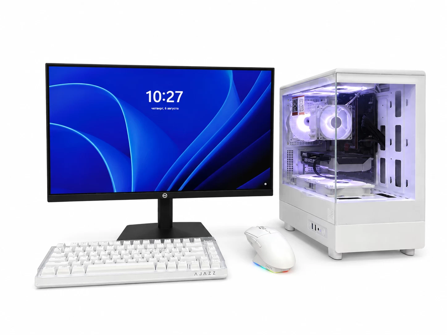 ИГРОВОЙ ПК с МОНИТОРОМ i5-12400F/H610M-D/SE-903-XT/8+8 DDR4/512 NVMe/RTX5050 8 Gb MSI/DB330M/600W/23.8" ONVYX 240Hz/AK820/AJ139