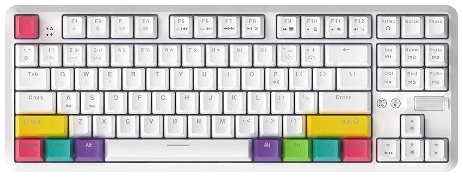Клавиатура механика Ajazz K870t белая (красный свитч)