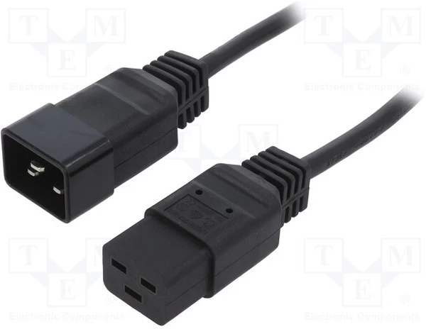 Кабель питания, Cablexpert PC-189-C19, 1.5м ,Cable power, 16A, black