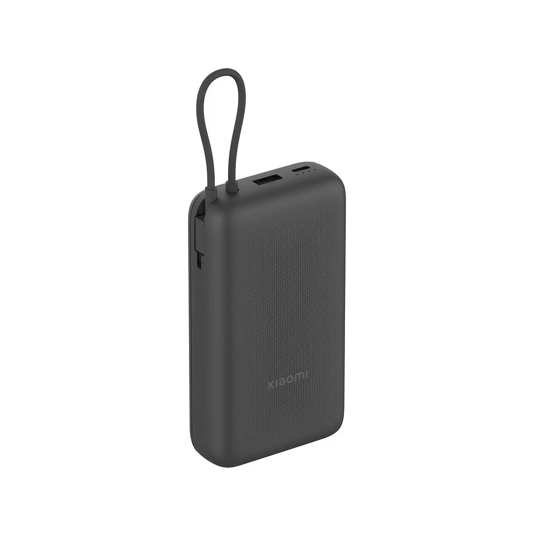 Портативный внешний аккумулятор, Xiaomi, Power Bank 20000mAh (Integrated Cable) GL Dark Gray, BHR9740GL/PB2020MI, Lithium-ion, Номинальная мощность 74