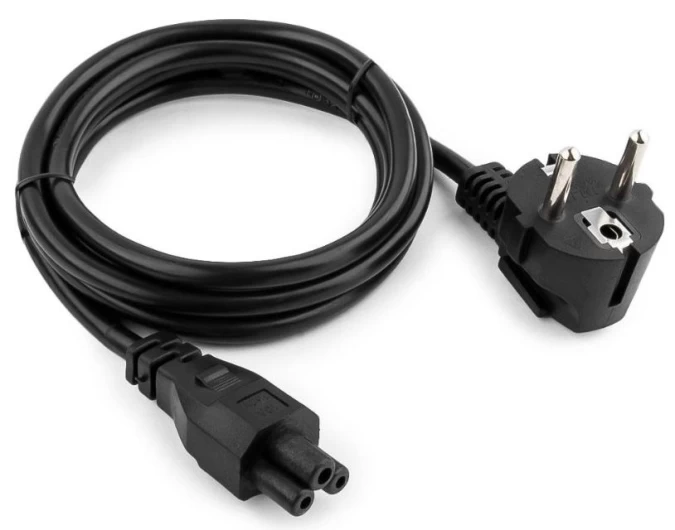 Кабель питания, Тип: C5, 3 pin, для ноутбуков Cablexpert PC-186-ML12-1M, 1м, Schuko- C5, 10А, пакет