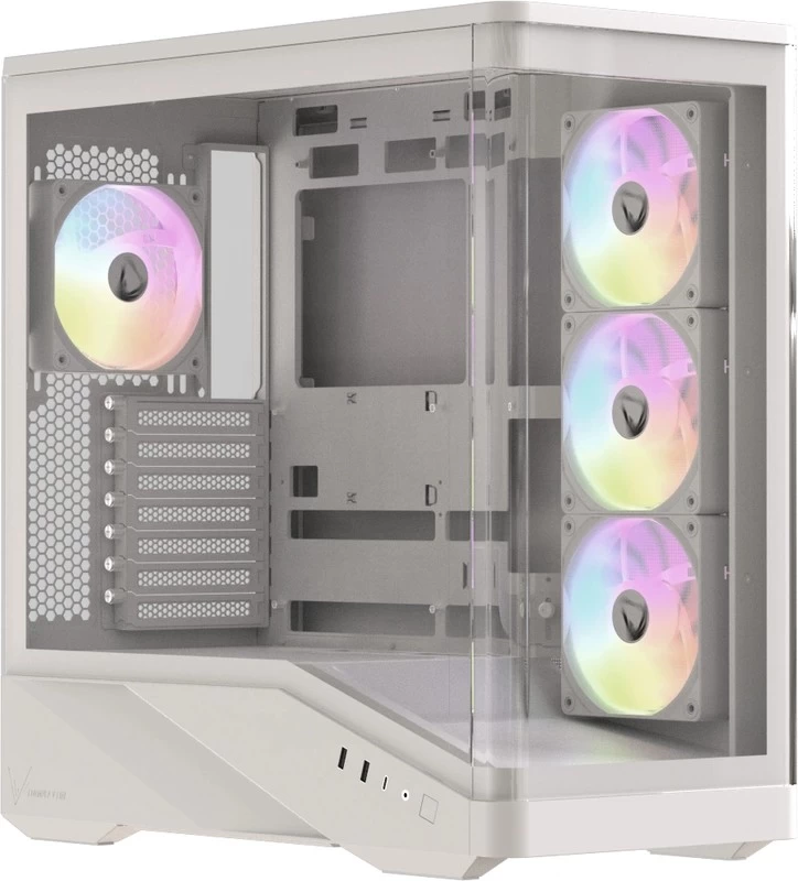 Компьютерный корпус, Formula V, Crystal U9 PA White, EATX/ATX/micro ATX, USB Type C/3.0*2, HD-Audio, Кулер 4*120 мм ARGB, Высота процессорного кулера 