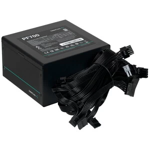 Блок питания, Deepcool, PF700 R-PF700D-HA0B-WDEU, 700W, ATX, APFC, 20+4 pin, 2*4+4pin, 6*Sata, 2*Molex, 4*PCI-E 6+2 pin, Вентилятор 12см, Кабель питан