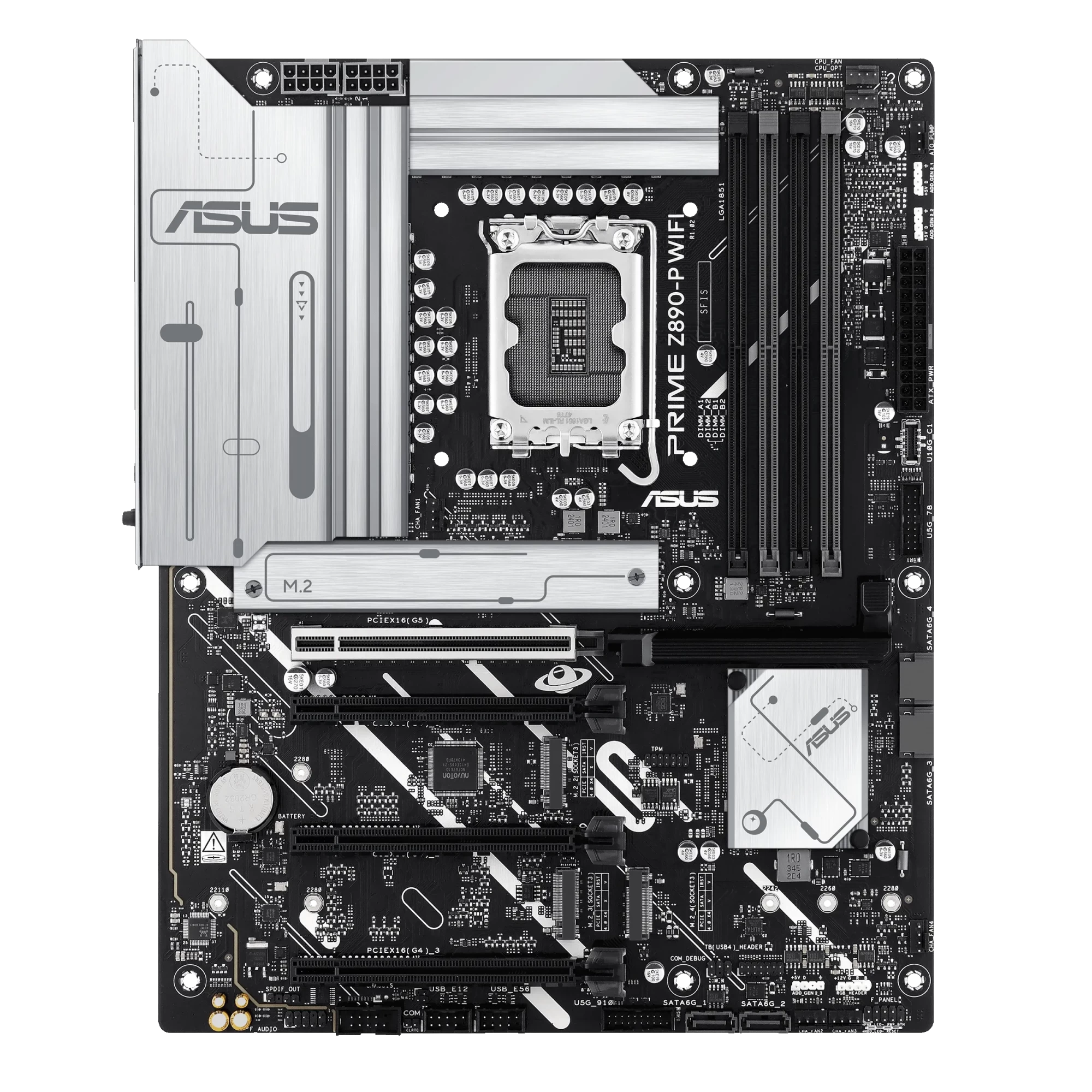 Мат.плата ASUS PRIME Z890-P WIFI, LGA1851 Z890 4xDDR5 4xSATA3 4xM.2 HDMI DP USB-C ATX