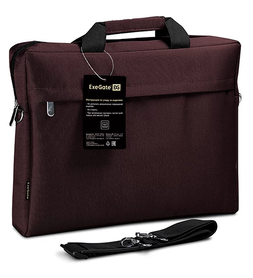 Сумка для ноутбука ExeGate Start S15 Charcoal, EX212308RUS, Тёмно-Коричневый ,up to 15.6", dark-brown