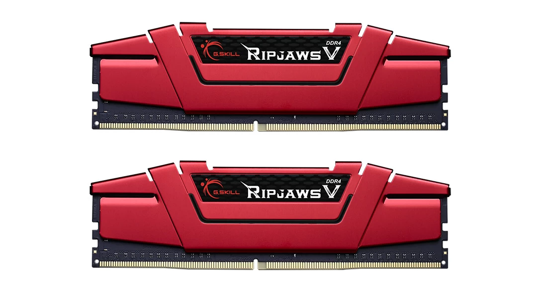 DDR4 G.SkilL 32 Gb KIT RipjawsV F4-3600C19D-32GVRB (Kit 2x16GB), DDR4, 32GB, DIMM <PC4-28800/3600MHz>, Красный