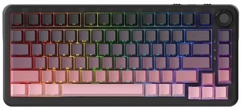 Клавиатура механика Ajazz, AK820/MAX/Magnetic/Pink, AK820 Max, Игровая, Механическая, 75%, Magnetic Switches, Проводная, USB, Подсветка RGB, Анг/Рус, 