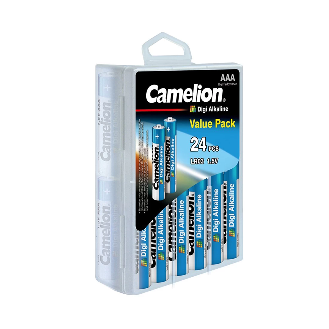 Батарейка, CAMELION, LR03-PBH24DG, Digi Alkaline, AAA, 1.5V, 1200 mAh, 24 шт. в пластиковом кейсе