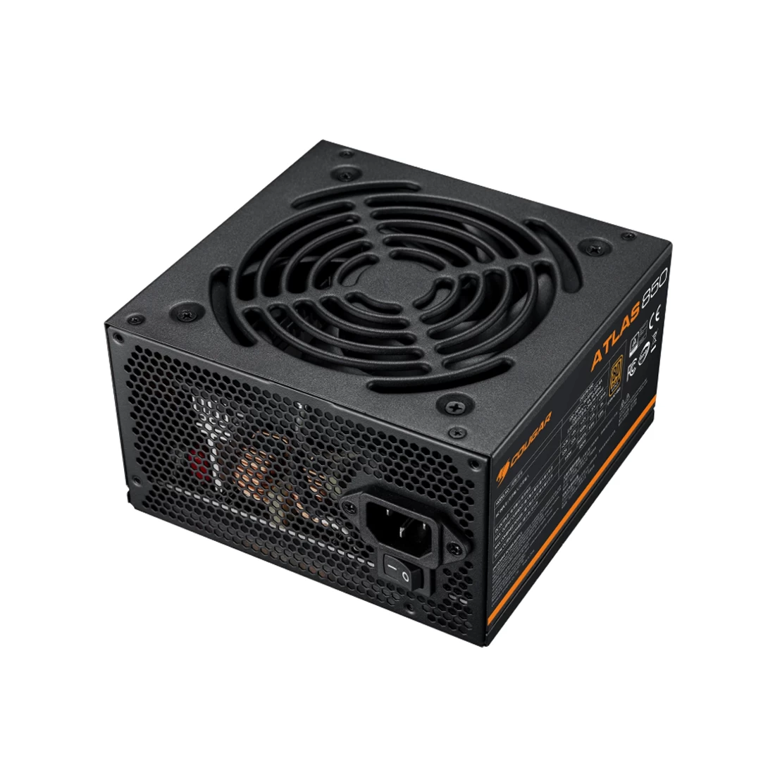 Блок питания Cougar ATLAS 850 (ATX 3.1), 850W, ATX 3.1, APFC, Bronze, 20+4pin, 2*4+4pin, 8*Sata, 2*Molex, 2*PCI-E 6+2pin, 12V-2X6, Вентилятор 12см, Ка
