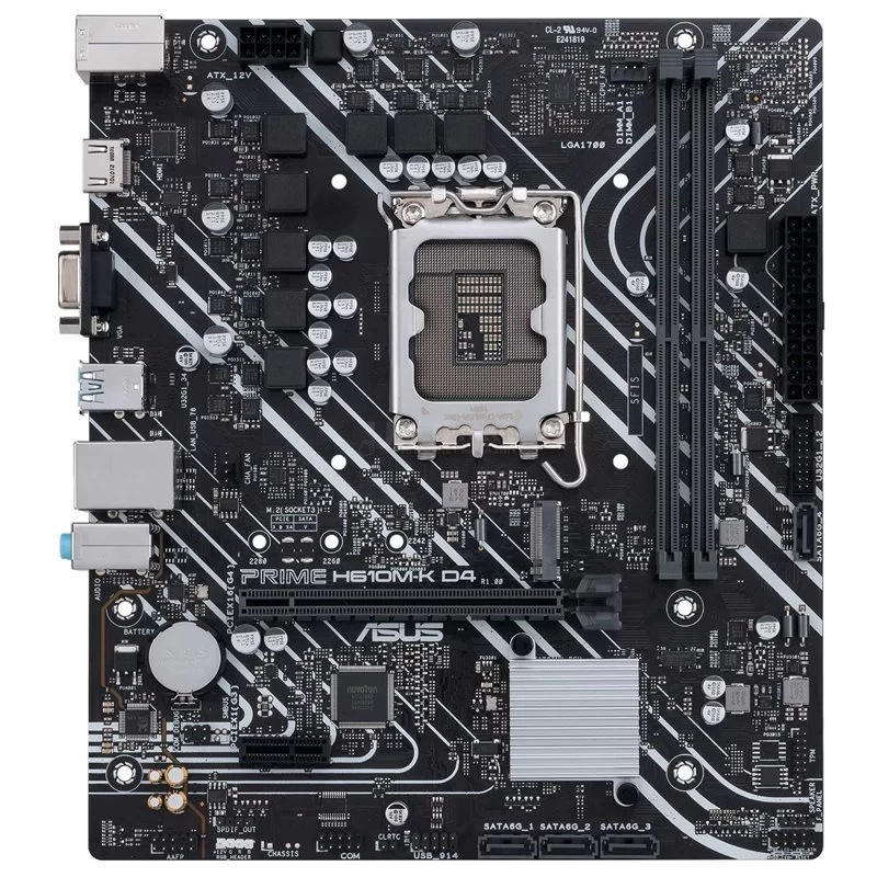 Мат.плата ASUS PRIME H610M-K, LGA1700 2xDDR5 4xSATA3 M.2 VGA HDMI mATX