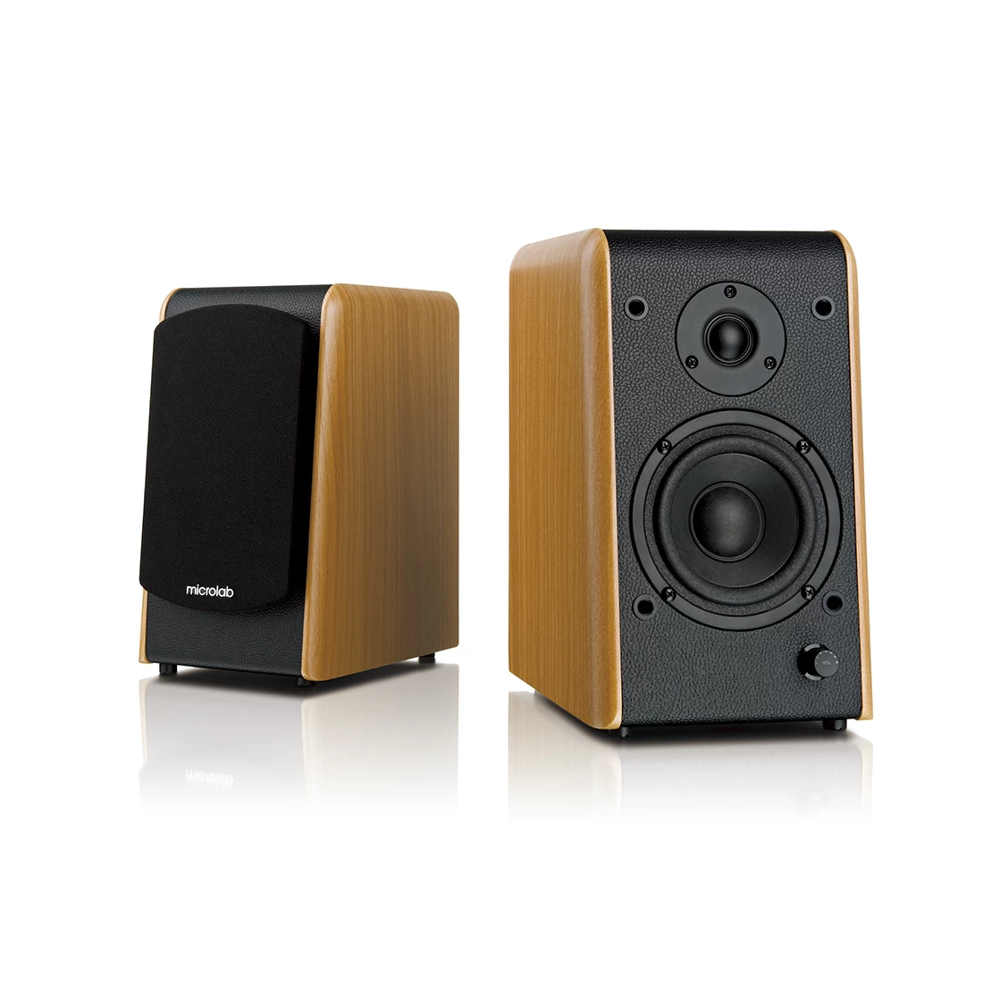 Колонки Microlab, B77BT, 2.0, 48Вт (14Вт*2+10Вт), Выход Terminals, Вход 2RCA, Размер 154*266*221 мм.