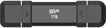 Внешний SSD 1 000 Gb Silicon Power DS72, 1TB, Черный ,SSD USB 1 TB SP00UC3S72V1K, USB Type-C/USB 3.2
