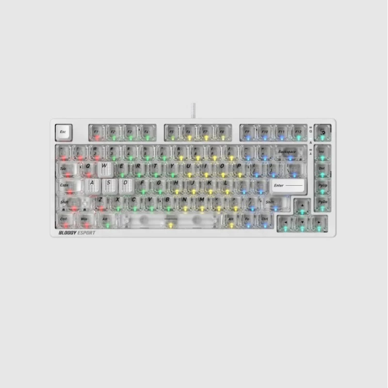 Клавиатура игровая Bloody MS76 Crystal White