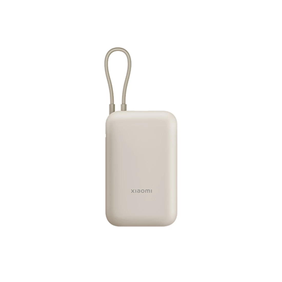 Портативный внешний аккумулятор, Xiaomi, Power Bank 10000mAh (Integrated Cable) Tan, P15ZM/BHR9072GL, 105,2 x 26,9 x 65,2 мм, Мощность аккумулятора 37