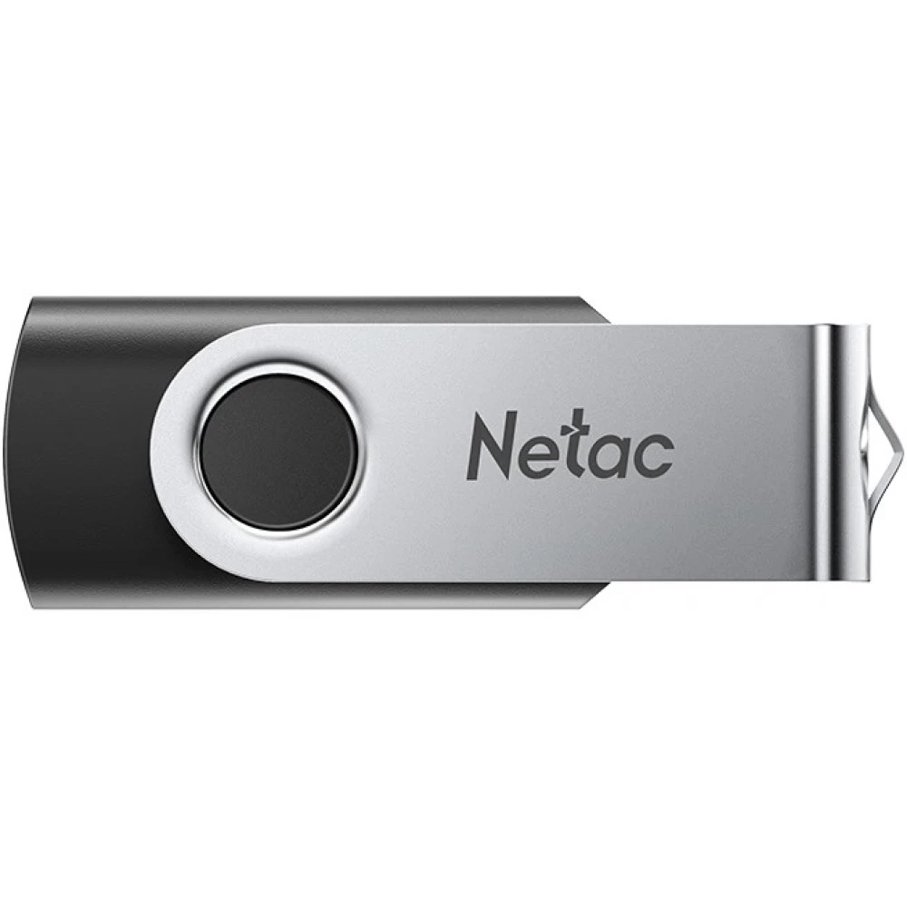 USB 3.2 32GB Netac U505 NT03U505N-032G-32BK серебристый/черный