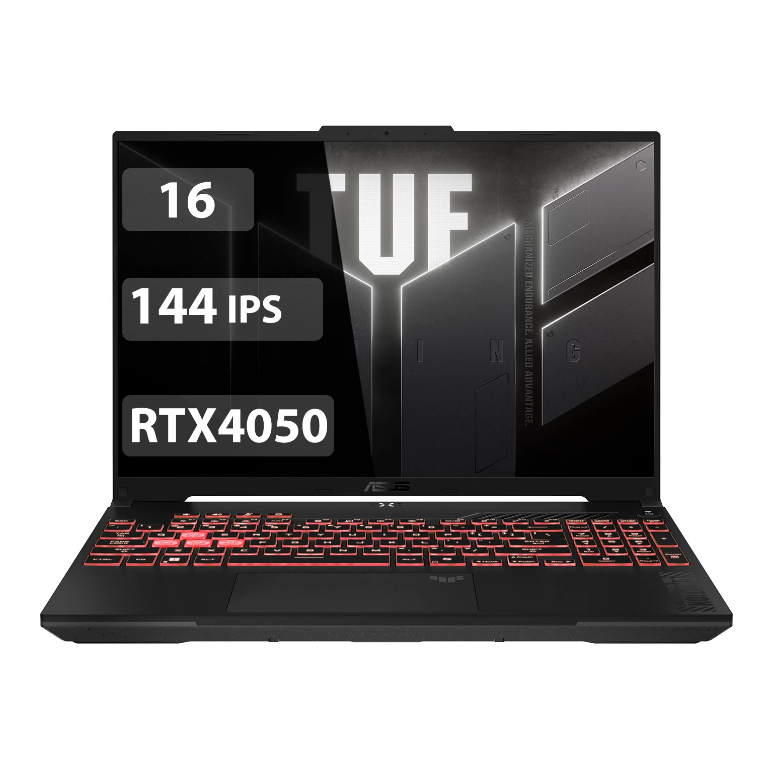 ASUS TUF Gaming A16/ FA607NU-RL064/ Ryzen 5 7535HS/ 16 DDR/ 512 NVMe/ RTX 4050 6 Gb/ 16" IPS 144Hz/ DOS/ 90NR0MU3-M00330