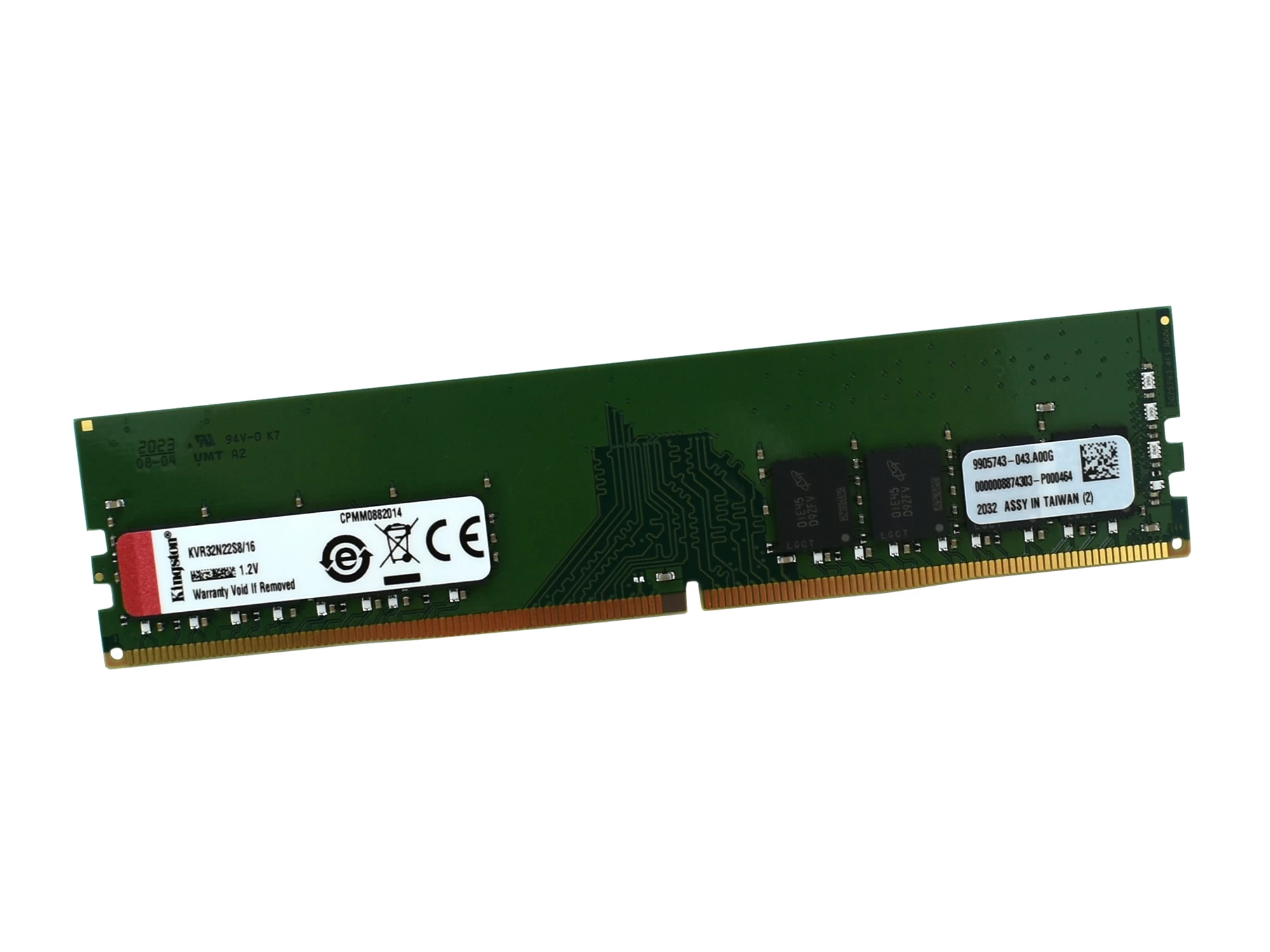 DDR4 Kingston 16 Gb KVR32N22S8/16, DIMM <3200MHz> CL22, 8 chip DDR4 Kingston 16 Gb KVR32N22S8/16, DIMM <3200MHz> CL22, 8 chip