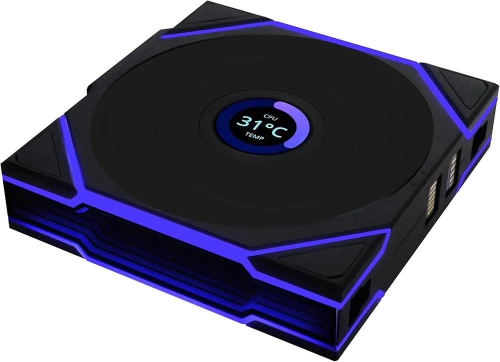 Вентилятор для корпуса Lian Li UNI FAN TL WIRELESS LCD 140 REVERSE BLADE Black G99.14RTLLCD1W1B.00