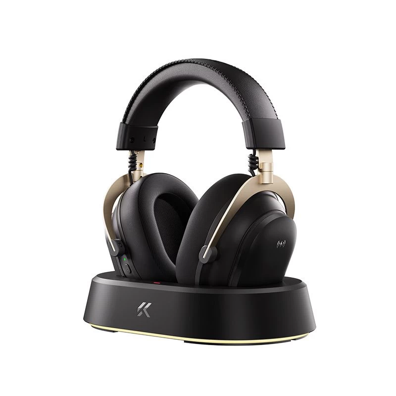 Наушники с микрофоном MCHOSE V9 Turbo+, 7.1 Surround, 60mm Drivers, 2.4/BT/USB, 2000mAh, BLACK-GOLD