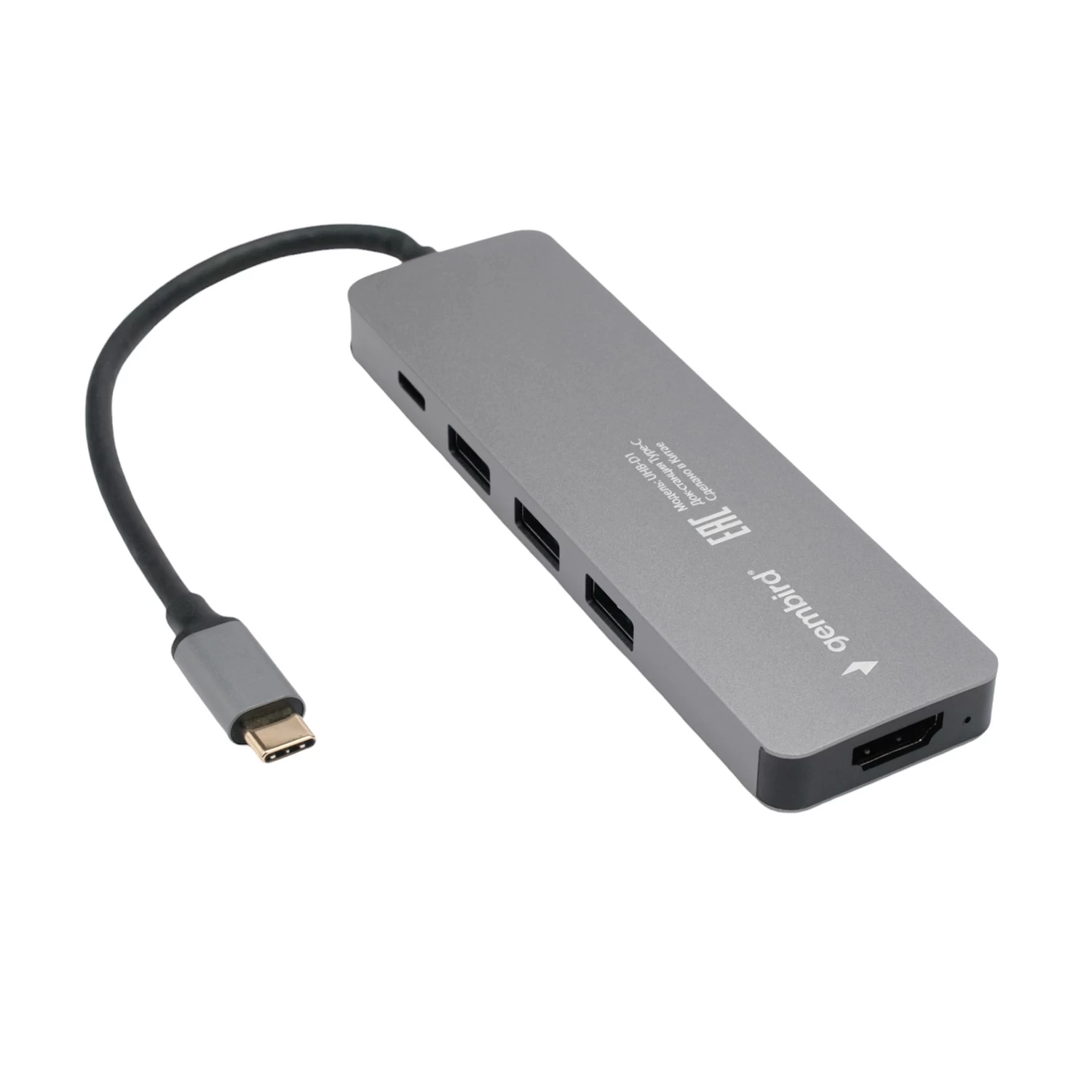 Расширитель USB Type-C, Gembird UHB-D1 ,Hub 3 port HDM/USBx3