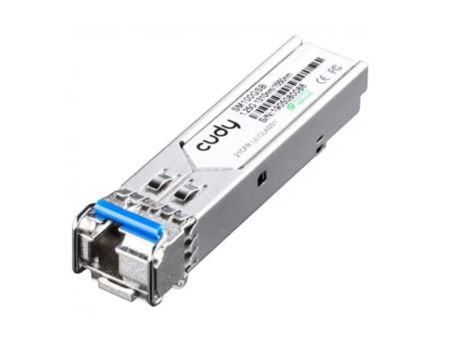 Оптический транссивер GbE SFP WDM CUDY SM100GSB-40A <1.25Gbs, SM, Bi-di, 1310Tx/1550Rx FB 40km, 21dB>