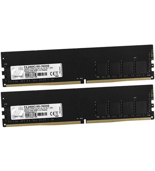 DDR4 G.SkilL 16 Gb KIT F4-2400C15D-16GNS (Kit 2x8GB), DDR4, 16GB, DIMM <PC4-19200/2400MHz>