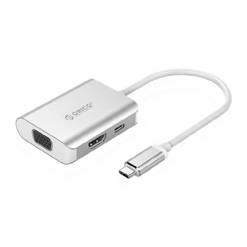 Переходник ORICO  XC-302-SV <Type-C, HDMI, VGA, Cable 15cm, 60*47*16mm>