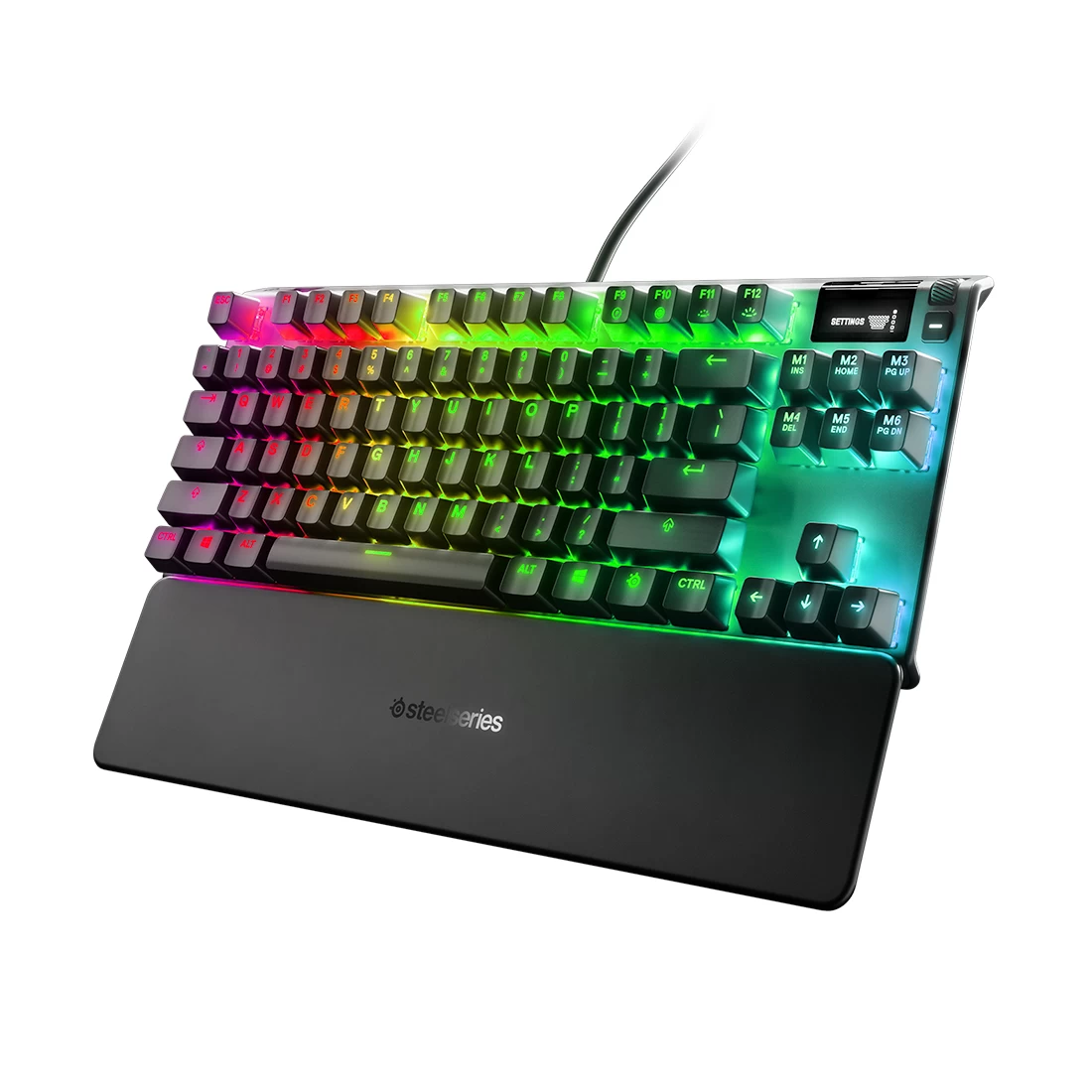 Клавиатура, Steelseries, Apex 7 TKL (Red Switch) US, 64646 Игровая, Механические клавиши QX2, USB, Подсветка RGB, Размер: 160*370*35 мм., Анг/Рус, Чёр