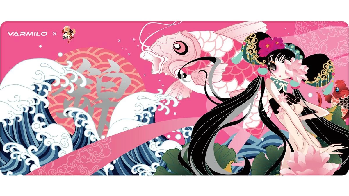 Коврик для компьютерной мыши, Varmilo, Overshadow the Flowers, ZDB011-01, 900х400х3 мм, Каучук, Ткань