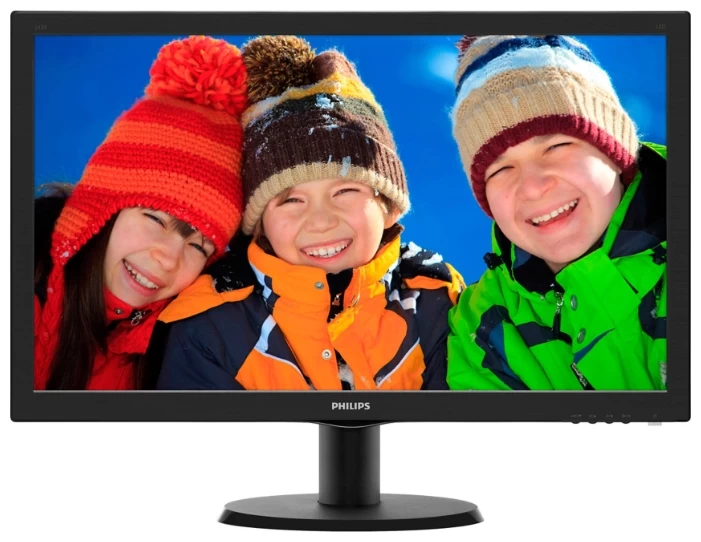 Монитор 23,6" PHILIPS 243V5QHSBA/01 MVA W-LED 1920x1080 250кдм 8 мс 3000:1 1xD-Sub 1xDVI 1xHDMI