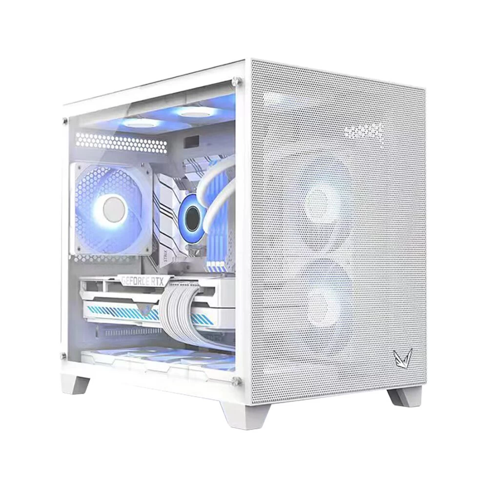 Компьютерный корпус, Formula V, Crystal Z5 White, Micro ATX/Mini-ITX, USB Type C/2.0/3.0, HD-Audio+Mic, Кулер 1*120мм RGB, Высота процессорного кулера