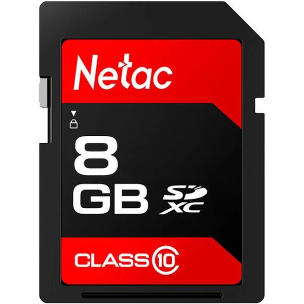 Карта памяти MicroSD 8GB Netac, NT02P600STN-008G-R, SDHC 8GB, U1/C10
