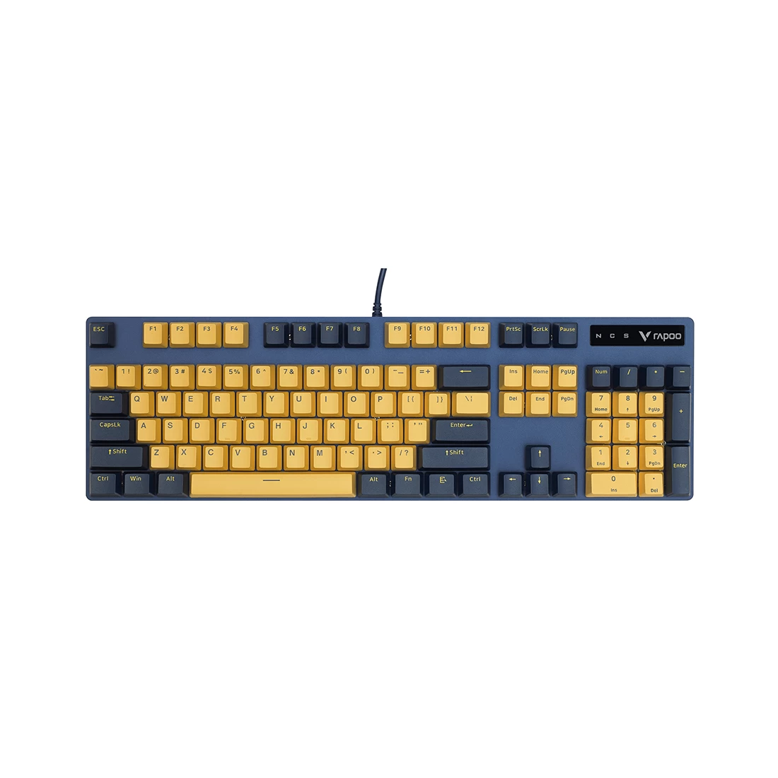 Клавиатура, Rapoo, V500PRO, ЖЕЛТО-СИНИЯЯ Игровая, USB, Кол-во стандартных клавиш 104, Длина кабел Клавиатура, Rapoo, V500PRO, ЖЕЛТО-СИНИЯЯ Игровая, USB, Кол-во стандартных клавиш 104, Длина кабел