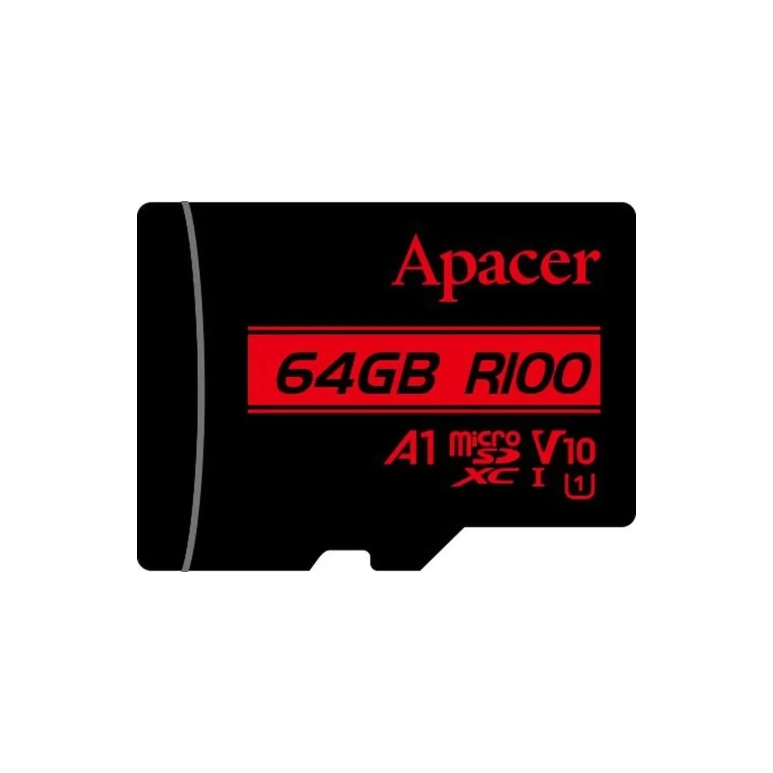 Карта памяти MicroSD 64GB Apacer, AP64GMCSX10UB-RA, microSDXC 64GB, U1 V10 A1 R100