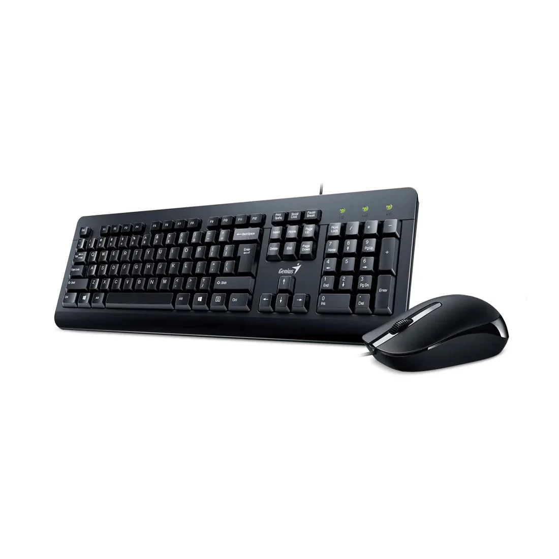 Комплект Клавиатура + Мышь, Genius, KM-160, USB, Чёрный