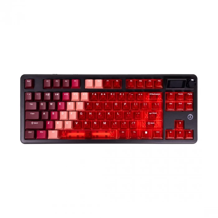 Клавиатура, Ajazz,MK87/Pitaya/Red, MK87, Игровая, Механическая, TKL, Pitaya Switches, USB, 2,4 ГГц, Bluetooth, Подсветка RGB, Размер: 372x144x47 мм., 