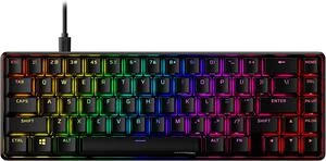 Клавиатура, HyperX, 4P5D6AX#ACB, Alloy Origins 65, Игровая, Механическая, HyperX Red switch, USB, Подсветка RGB, Размер: 315*106*37 мм., Анг/Рус, Черн