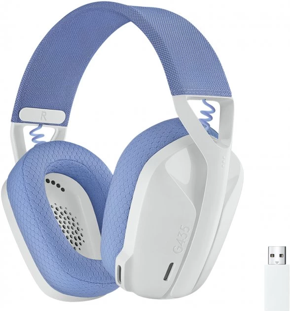 Беспроводные наушники Logitech G435 БЕЛЫЕ/ 20000 Гц/ 45Ω/ 83.1 дБ/ +Nintendo Switch, PS4, PS5/ 981-001077