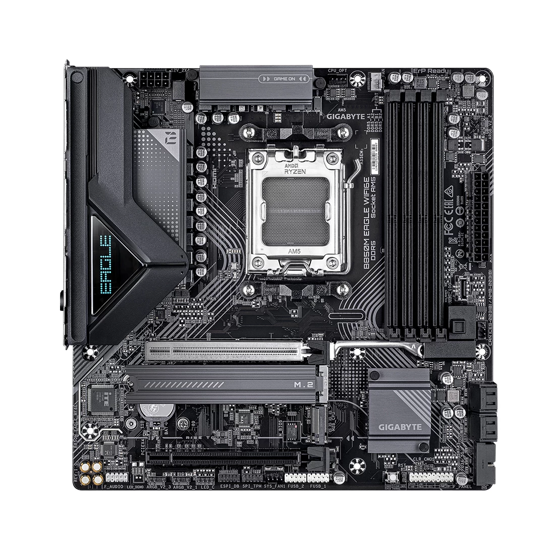 Мат.плата AMD Gigabyte B850M EAGLE WF6E, AM5, B850, 4xDDR5, 2xDP+1HDMI, 3xM.2, 4xSATA WF6E, MATX