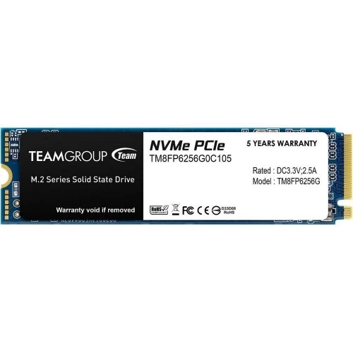 256 GB SSD M.2 TeamGroup MP33 M.2 NVMe R1600Mb/s W1300MB/s TM8FP6256G0C101