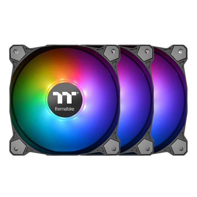 Кулер для корпуса, Thermaltake, Pure Plus 12 RGB TT Premium Edition 3-Fan Pack, CL-F063-PL12SW-A, 12 Кулер для корпуса, Thermaltake, Pure Plus 12 RGB TT Premium Edition 3-Fan Pack, CL-F063-PL12SW-A, 12